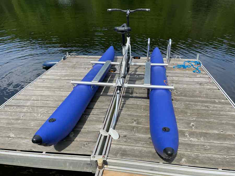 Water bike on floats