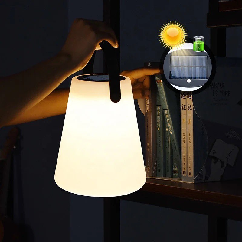 Lampe CONE DEL Solaire et USB-C longue durée avec poignée